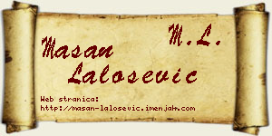 Mašan Lalošević vizit kartica